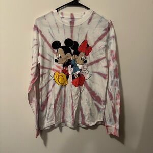 Disney Mickey & Minnie Tie-Dye long sleeve women’s small